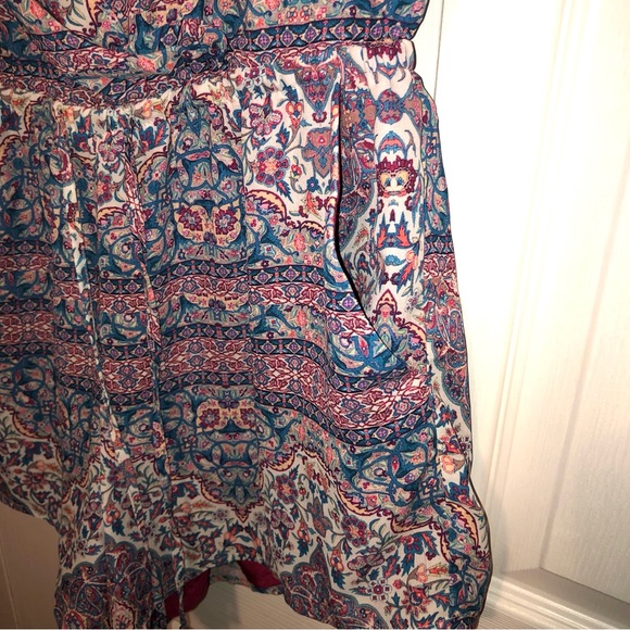 Floral Boho Open Shoulder Malena Romper Large - Picture 10 of 16